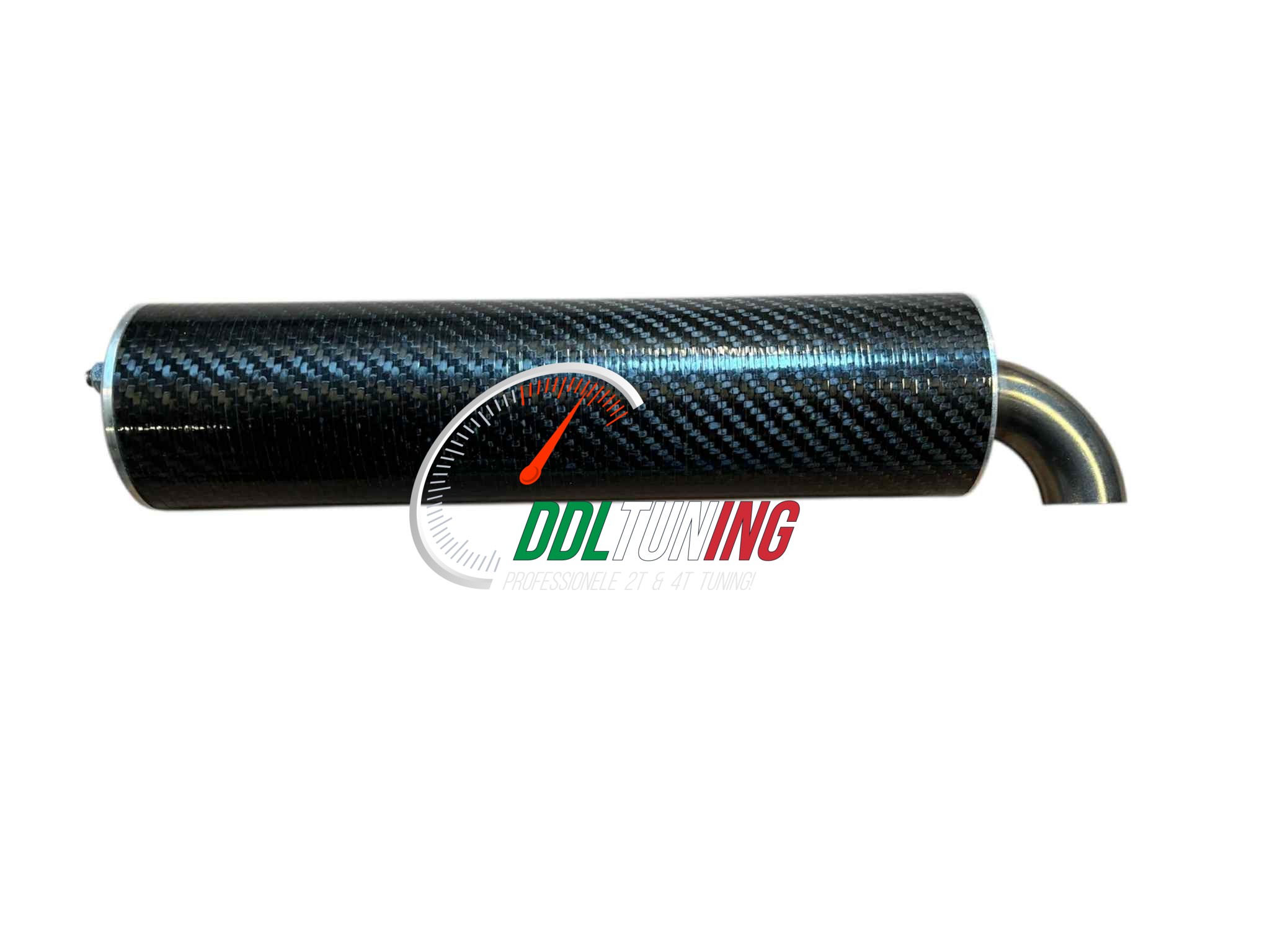DDL TUNING UITLAAT DEMPER 180CC CARBON