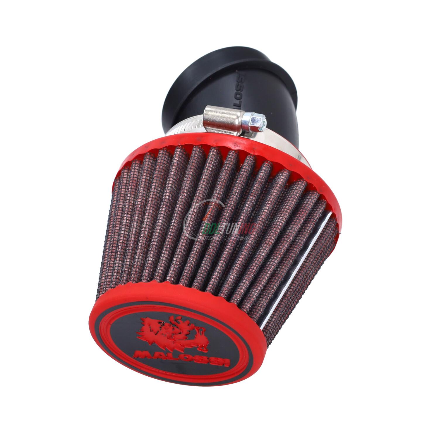 POWERFILTER E18 + BOCHT 55/ 60MM ROOD/ ZWART MALOSSI 0420126